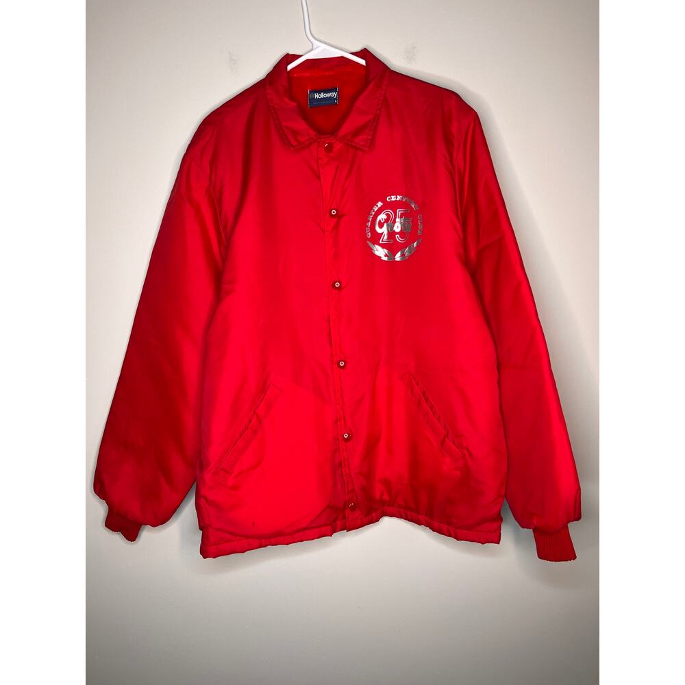 Holloway Grote Wire Metallic Quarter Century Club Faux Fur Lined Bomber Jacket L
